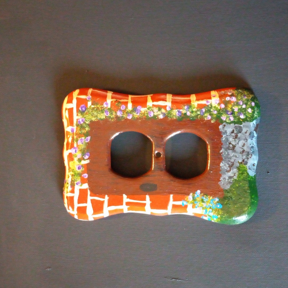 Outlet cover hand painted